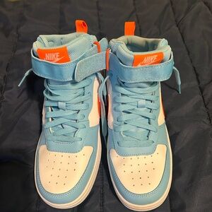 Nike Kids Sneakers - Light Blue and Orange